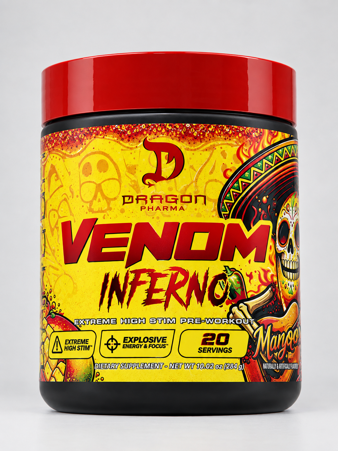 Pre-entreno Venom Inferno 20 servicios DRAGON PHARMA